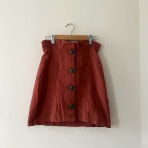 TOPSHOP BUTTON DOWN BUCKET MINI SKIRT